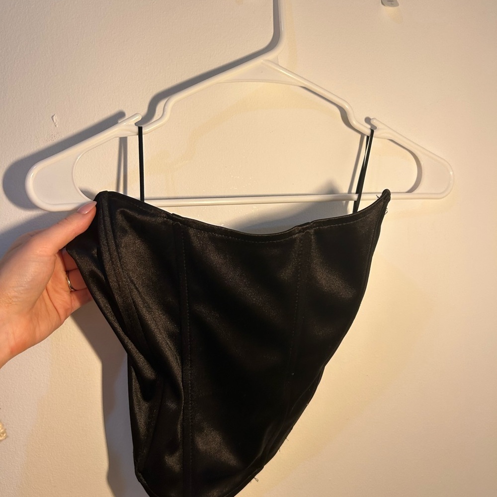 Satin bustier top